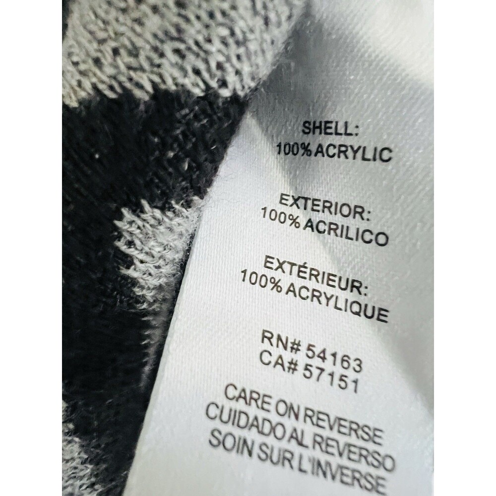 Calvin Klein Super Soft Cozy Black & White Geometric Cowl Neck Sweater Sz Large - Picture 6 of 7